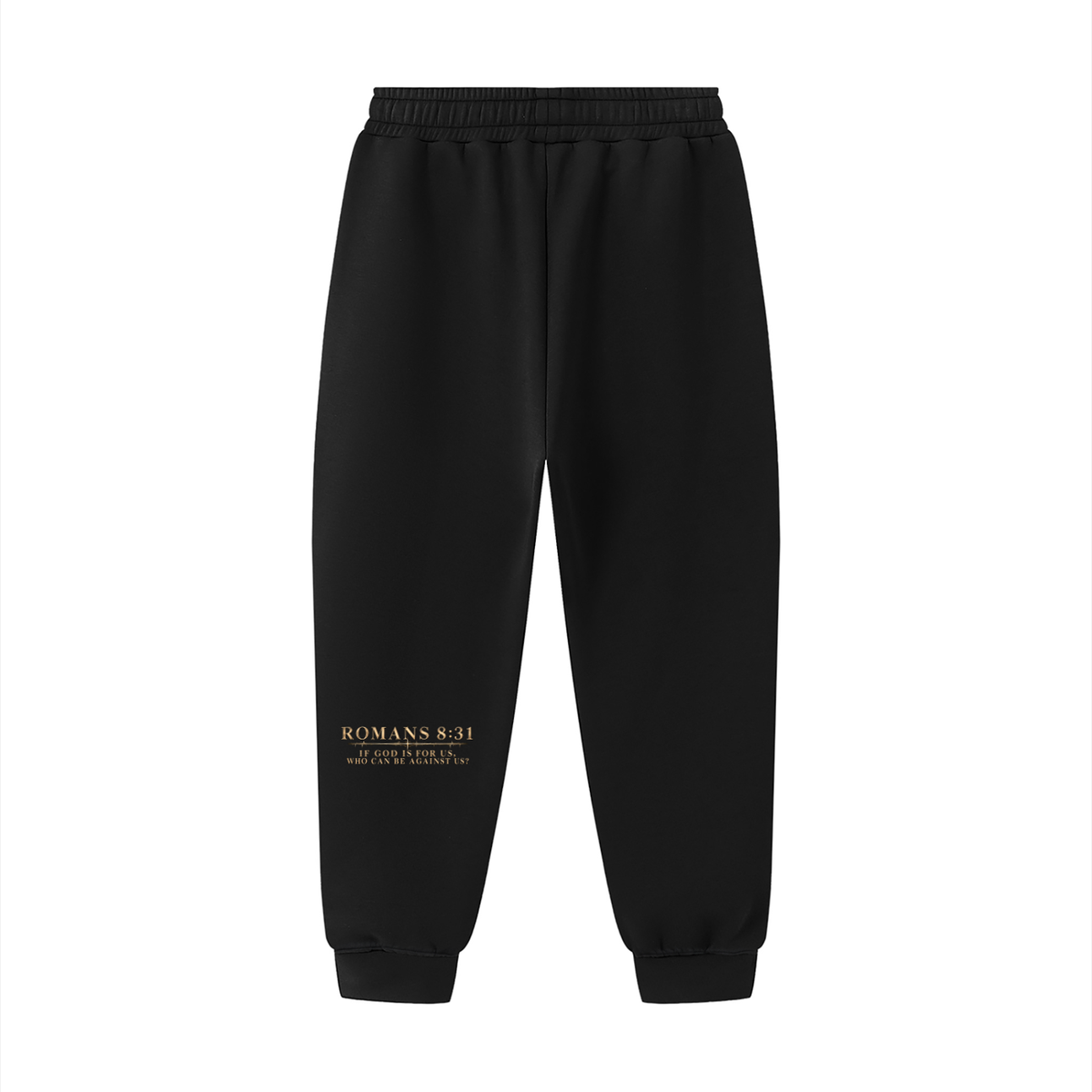 Essential Drawstring Jogged Sweatpants ROMANS 8:31
