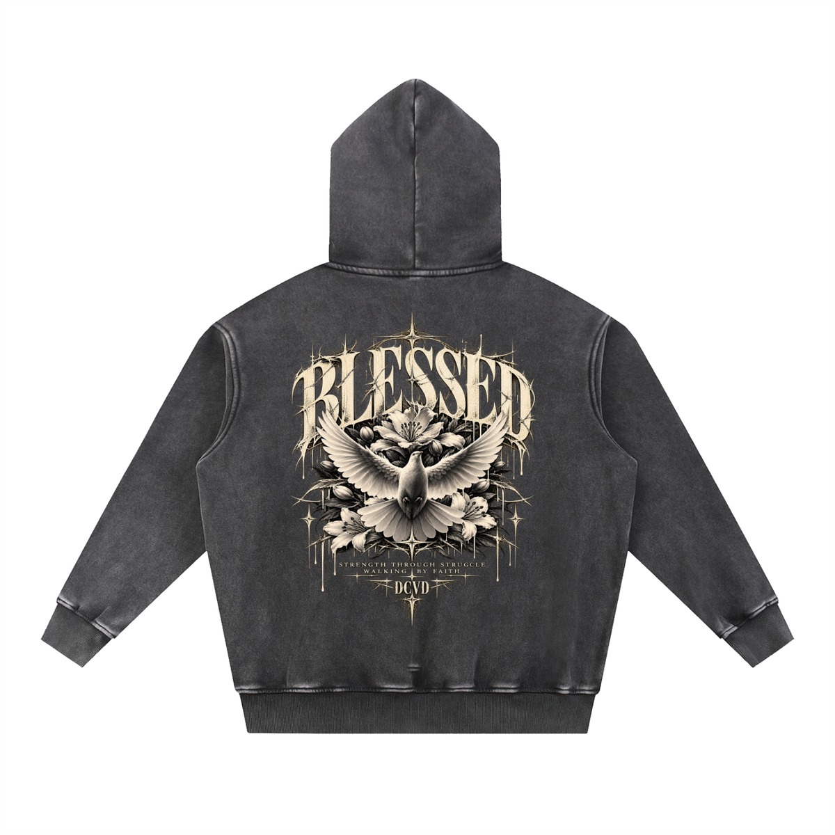 Snow Wash Fleece Oversize Hoodie