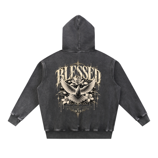 Snow Wash Fleece Oversize Hoodie