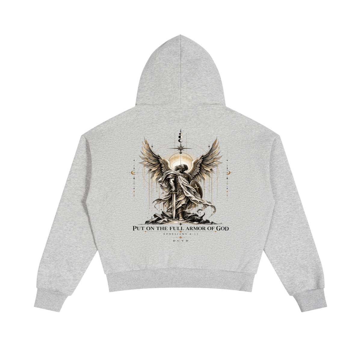 Unisex Boxy Fleece Piping Full Zip Hoodie EPHESIANS 16:11