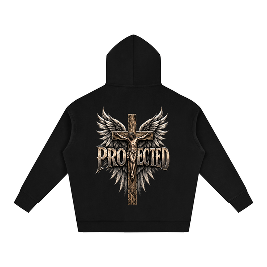 Oversize Fleeced Hoodie PROTECTED BUFF