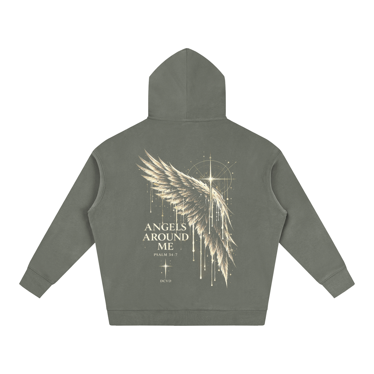 Oversize Fleeced Hoodie  PSALM 34:7