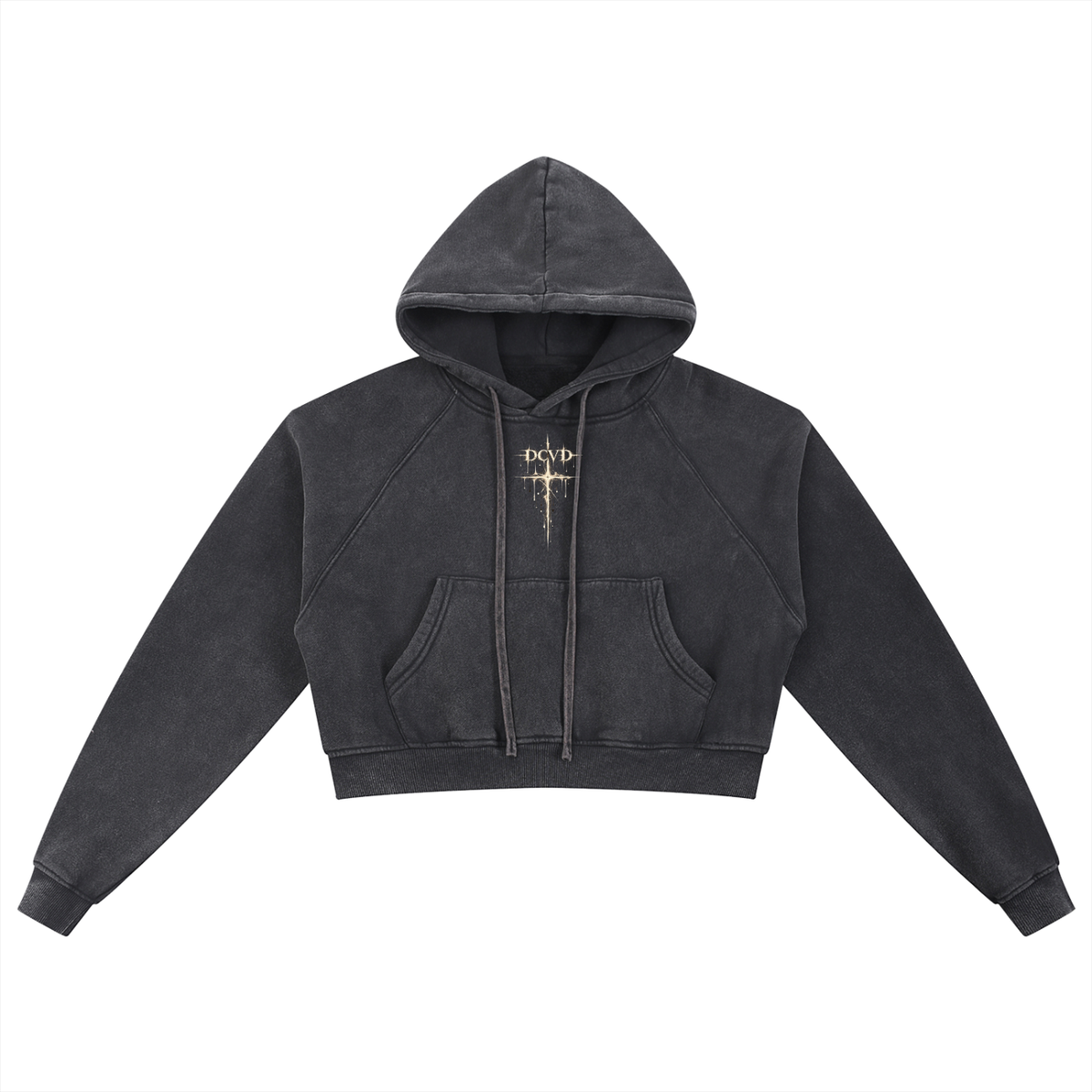 Snow Washed Cropped Hoodie HEALEDHEART