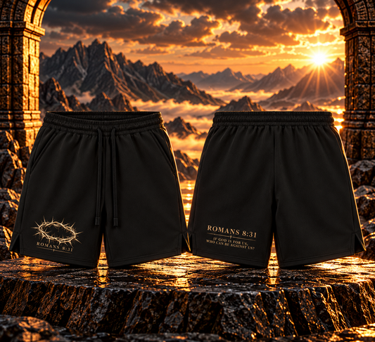 Men's Pocketed Compression-Lined Performance Shorts ROMANS 8:31
