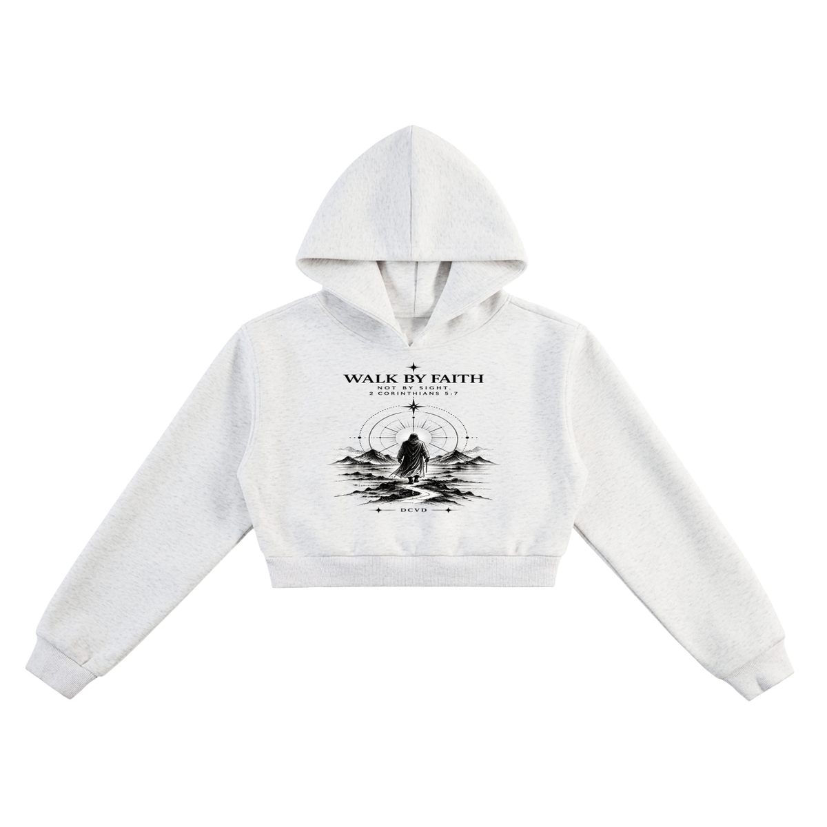 Essential Cropped Hoodie 2 CORINTHIANS 5:7