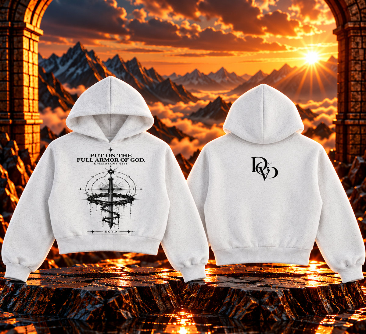 Essential Cropped Hoodie EPHESIANS 6:11