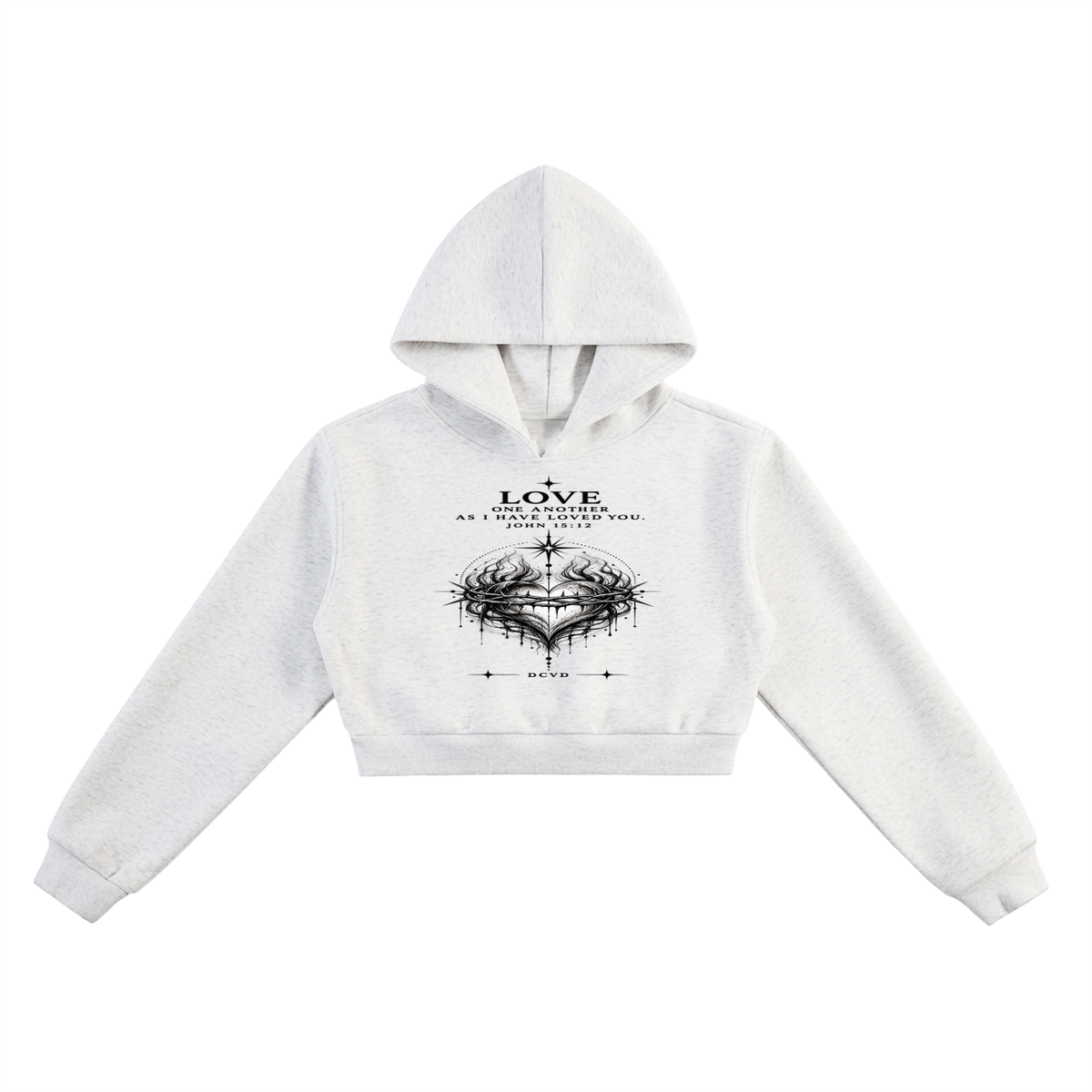 Essential Cropped Hoodie JOHN 15:12