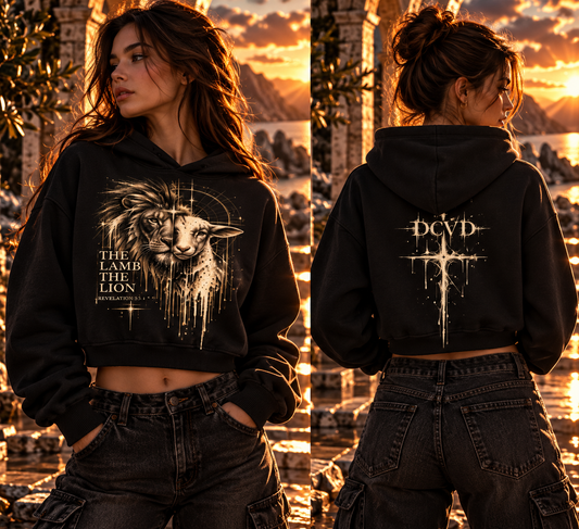 Essential Cropped Hoodie Revelation 5:6
