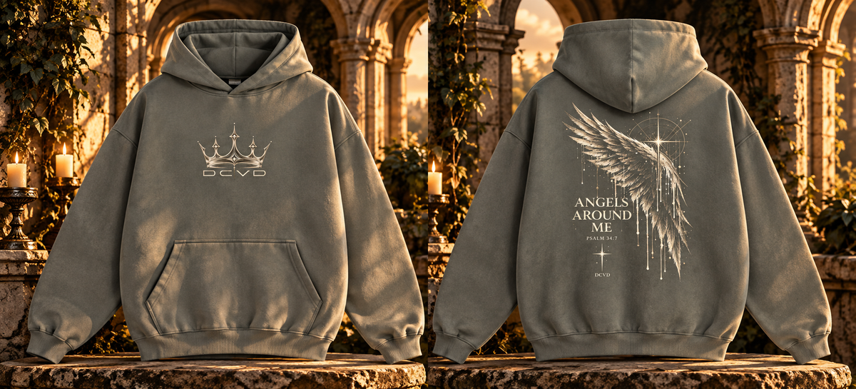 Oversize Fleeced Hoodie  PSALM 34:7