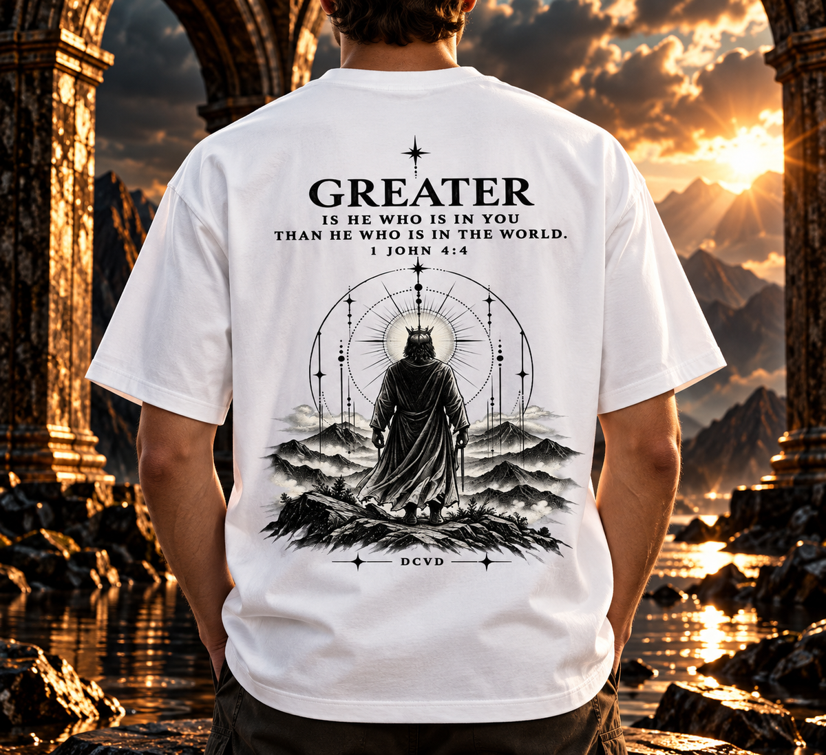 Essential Cotton T-Shirt 1 JOHN 4:4