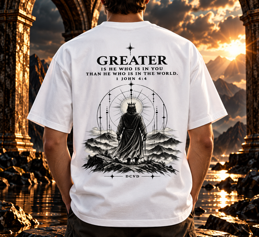 Essential Cotton T-Shirt 1 JOHN 4:4