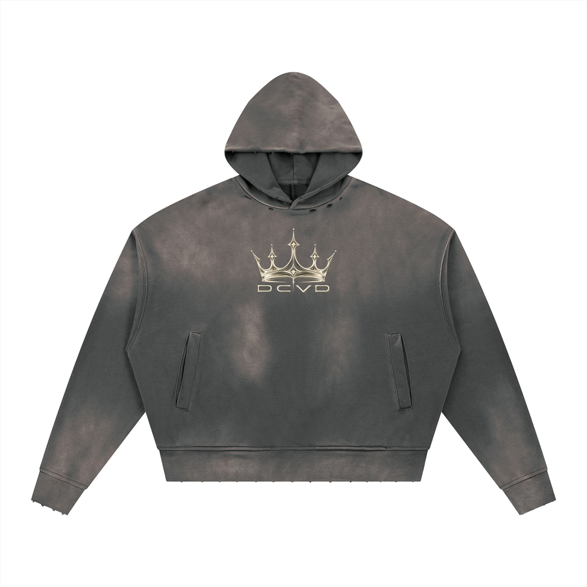 Unisex Sunfade Distressed Boxy Hoodie ROMANS 8:28