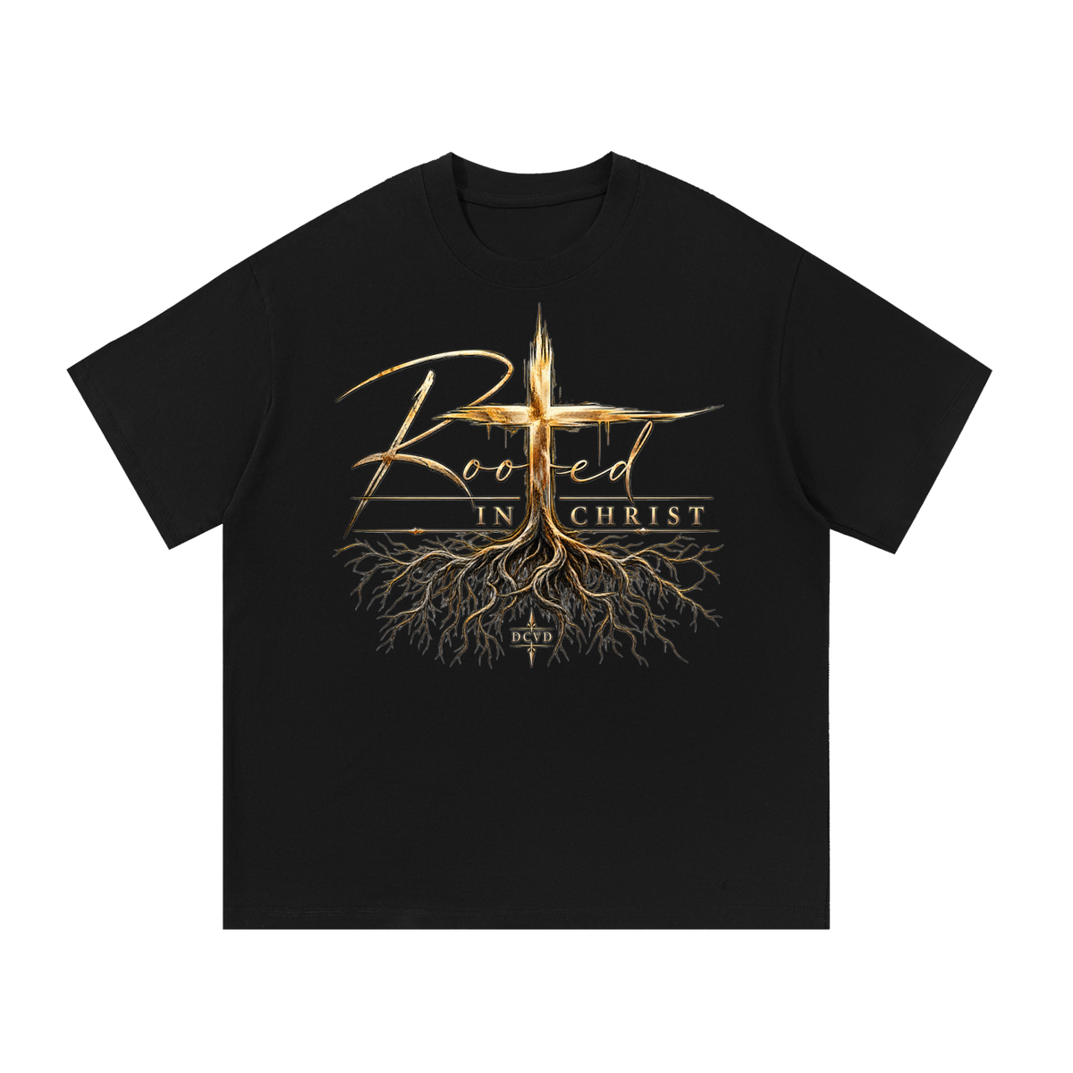 Essential Cotton T-Shirt ROOTED THROUGH CHRIST
