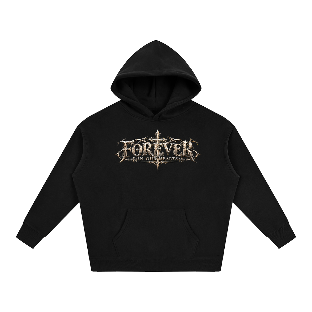 Oversize Fleeced Hoodie PROTECTED BUFF