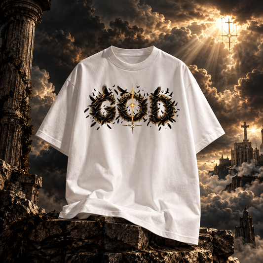 Cotton T-Shirt Thousand Black Birds Vision
