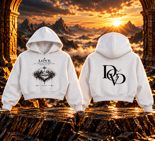 Essential Cropped Hoodie JOHN 15:12
