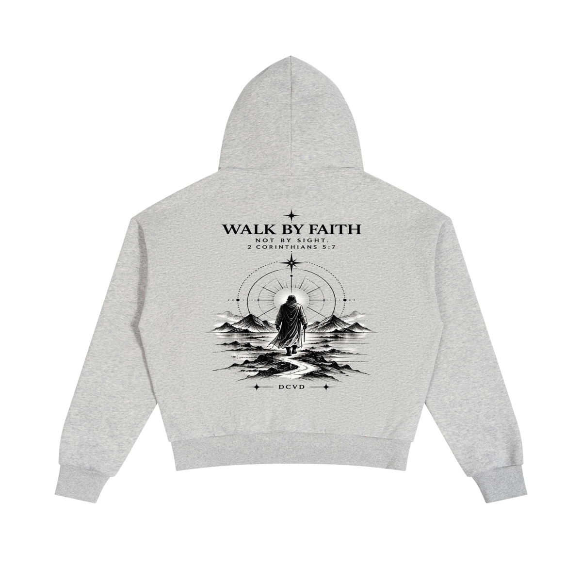 Unisex Boxy Fleece Piping Full Zip Hoodie 2 CORINTHIANS 5:7