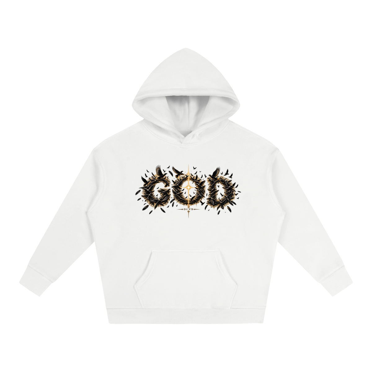 Oversize Fleeced Hoodie Thousand Black Birds Vision