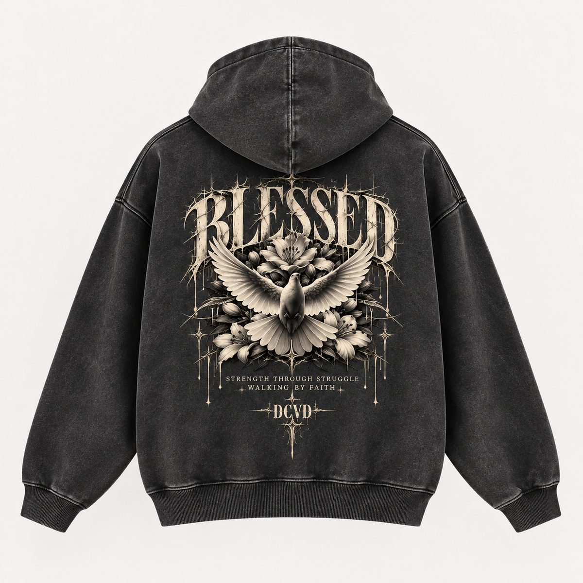Snow Wash Fleece Oversize Hoodie