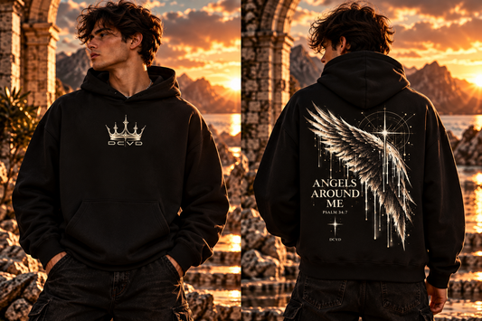 Oversize Fleeced Hoodie  PSALM 34:7