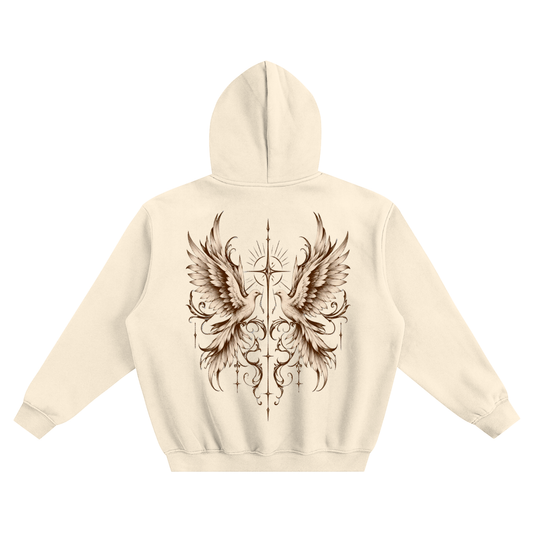 Fleeced Boxy Hoodie Let Go Let God