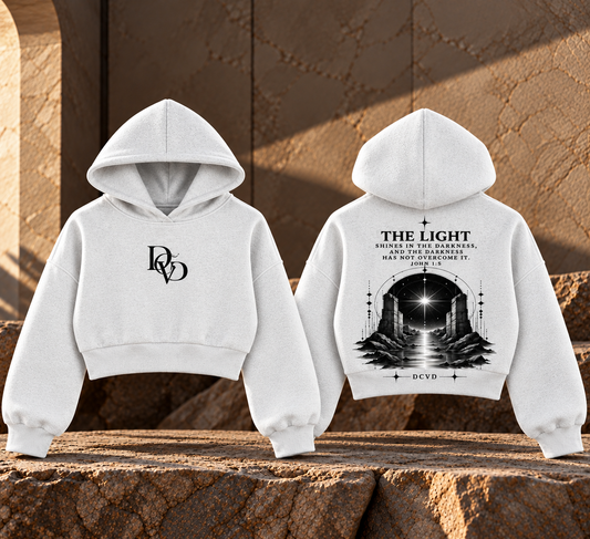 Essential Cropped Hoodie JOHN 1:5