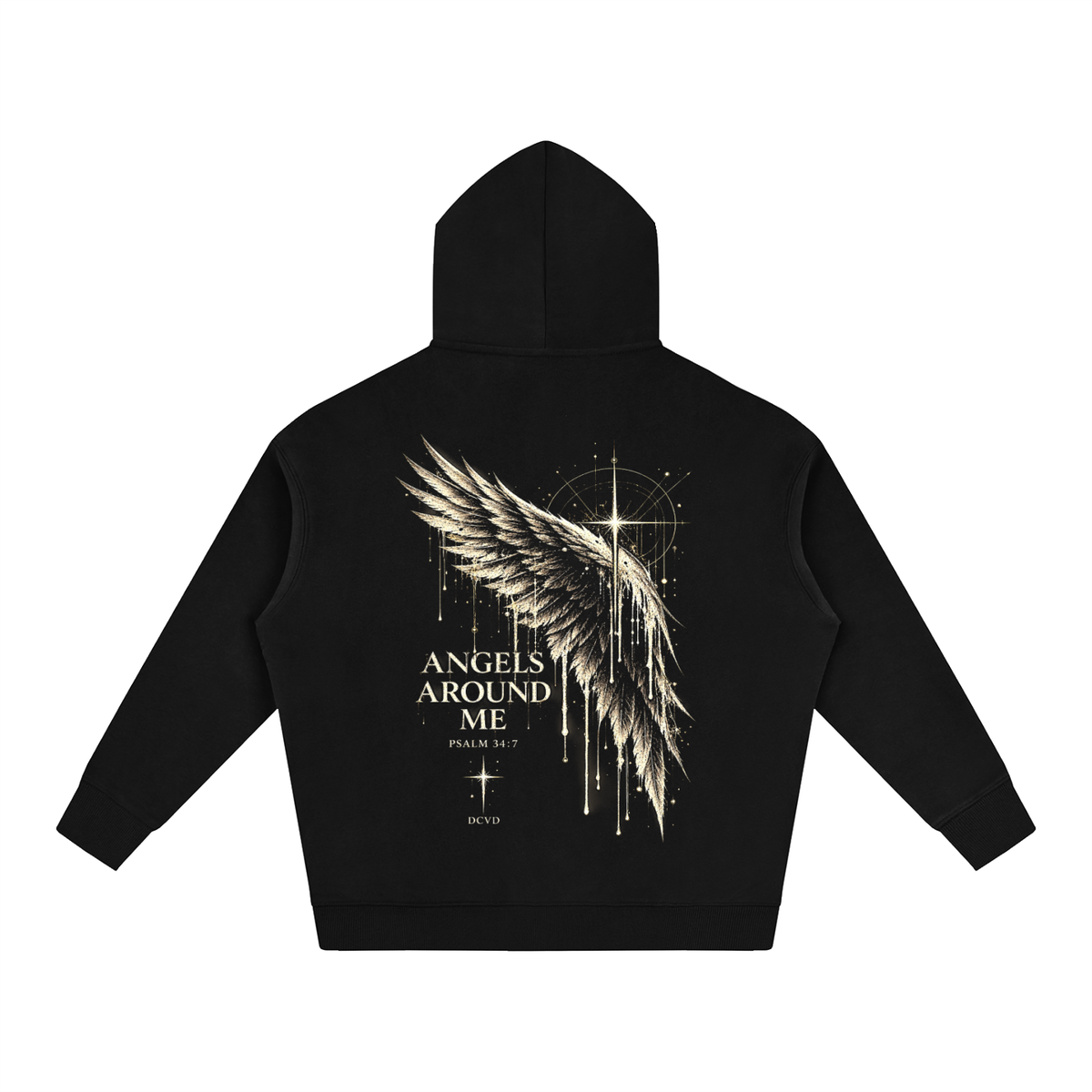 Oversize Fleeced Hoodie  PSALM 34:7
