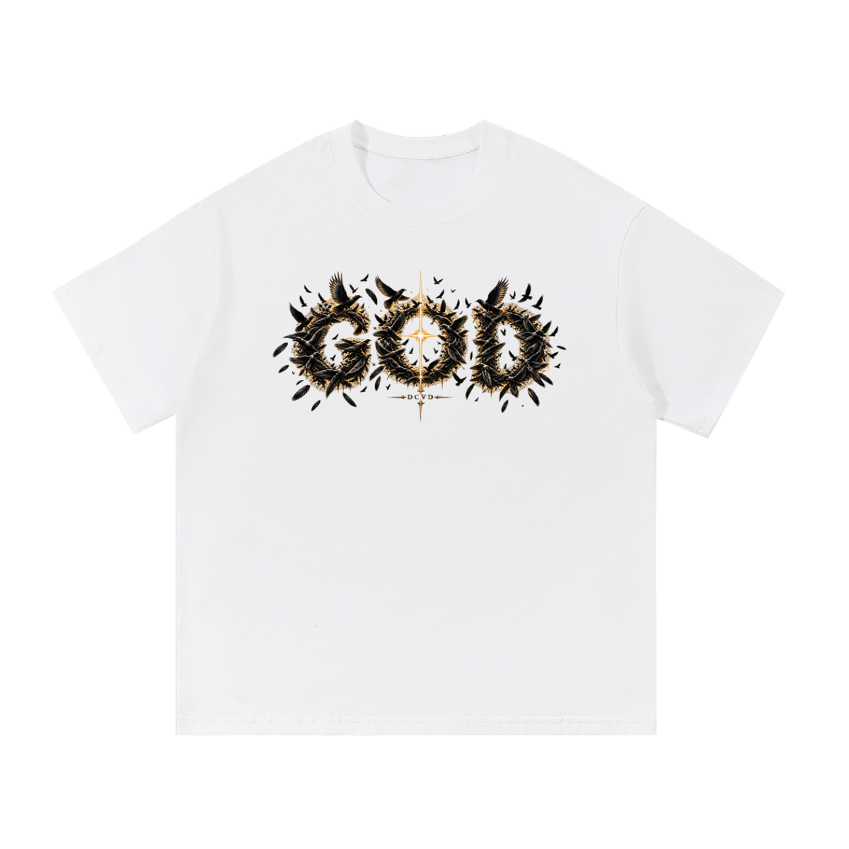 Cotton T-Shirt Thousand Black Birds Vision